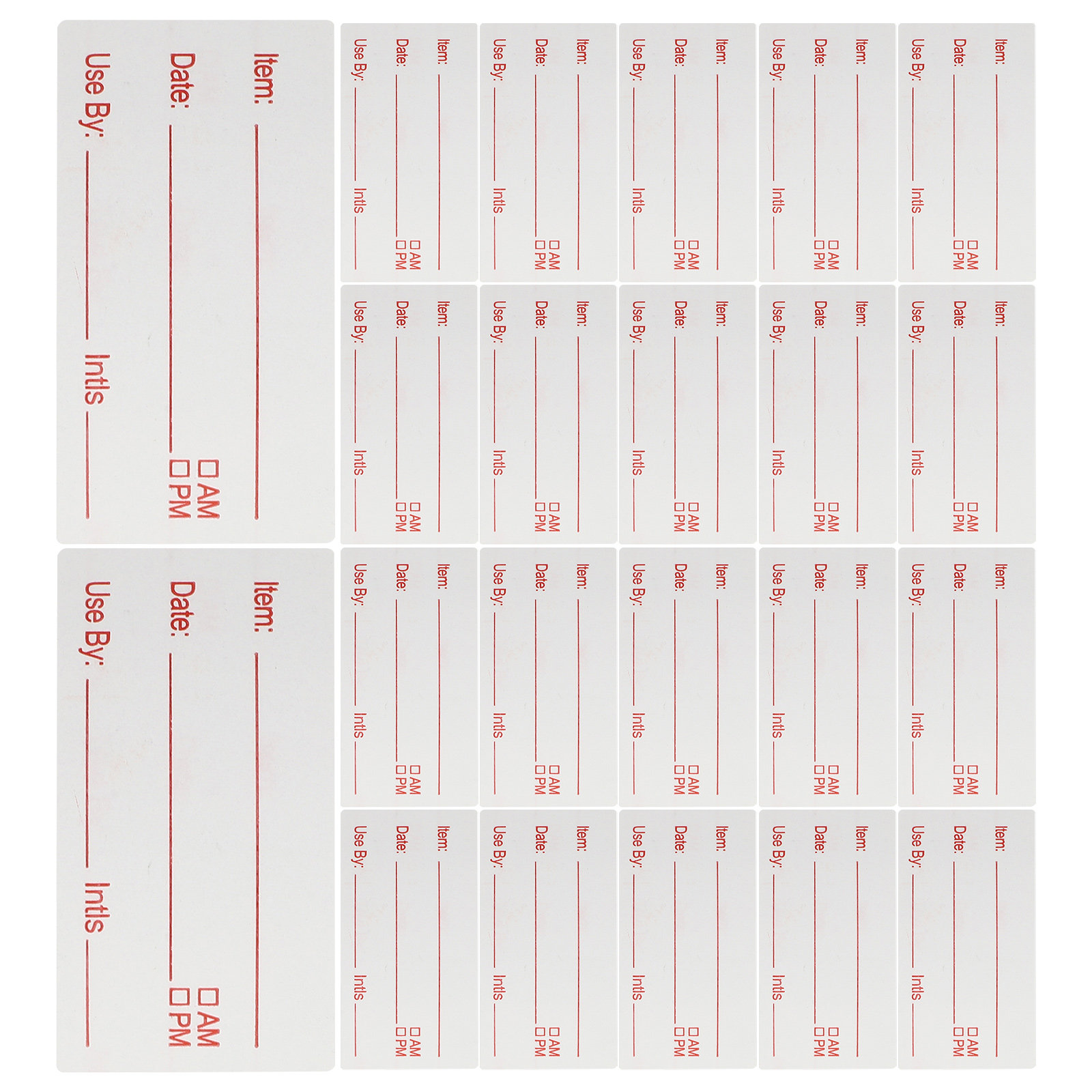 Food Storage Labels - 1 rollo de etiquetas adhesivas reutilizables