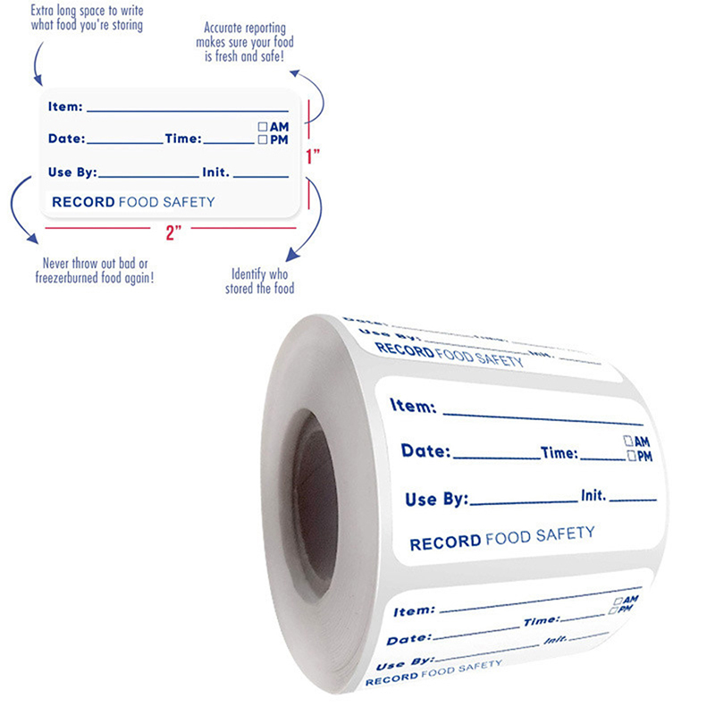 Food Storage Labels - 500 unidades por rollo. Adhesivos para