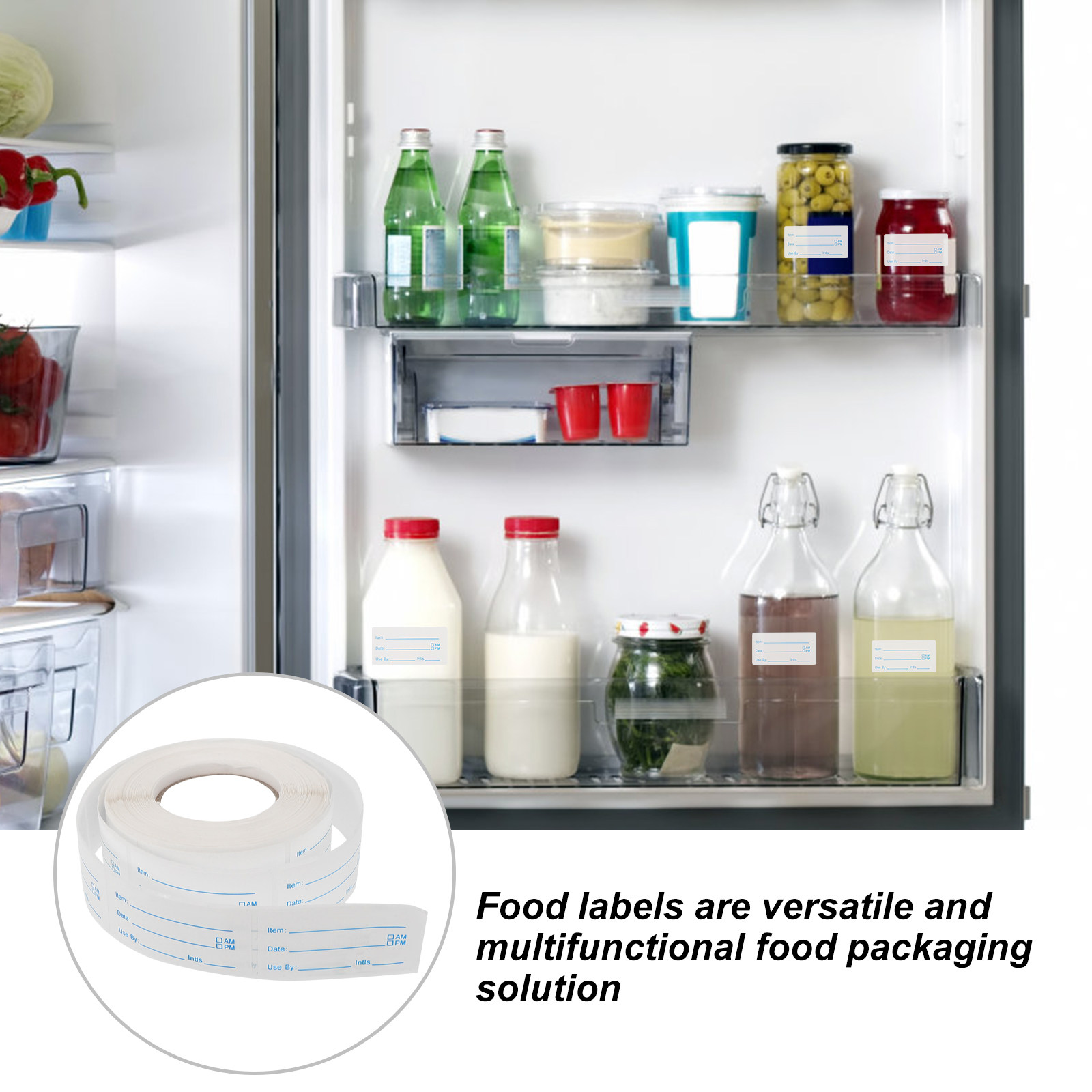 1 rollo de etiquetas adhesivas - Food Storage Labels reseña y precio