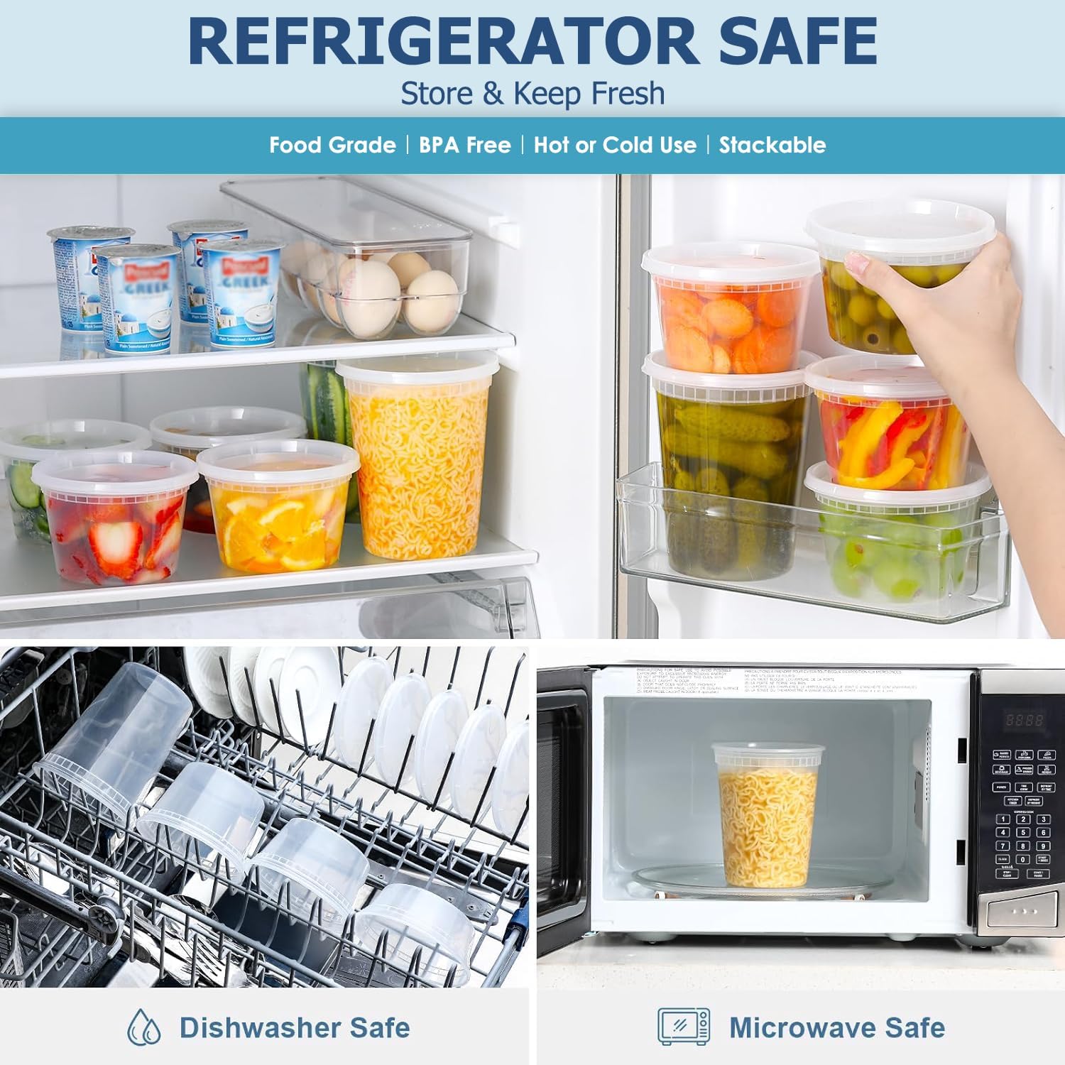 24 Uds. Contenedores de almace - Food Storage Meals reseña y precio