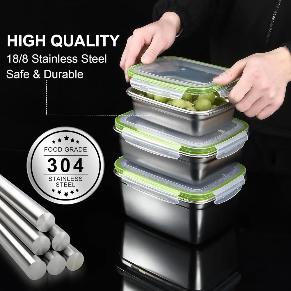 Juego de contenedores de almac - Food Storage Oven Safe reseña y precio